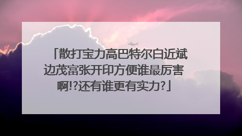 散打宝力高巴特尔白近斌边茂富张开印方便谁最厉害啊!?还有谁更有实力?