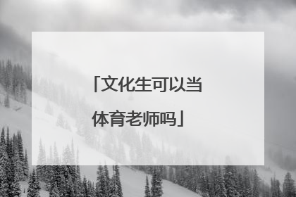 「文化生可以当体育老师吗」体育老师文化分数线