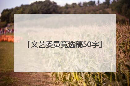 文艺委员竞选稿50字