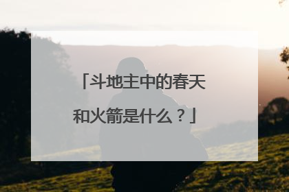 斗地主中的春天和火箭是什么？