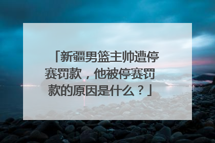 新疆男篮主帅遭停赛罚款，他被停赛罚款的原因是什么？