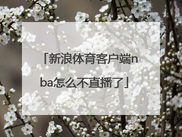 新浪体育客户端nba怎么不直播了