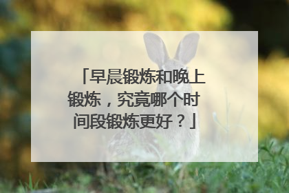 早晨锻炼和晚上锻炼，究竟哪个时间段锻炼更好？