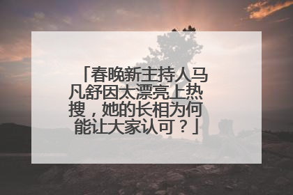 春晚新主持人马凡舒因太漂亮上热搜，她的长相为何能让大家认可？