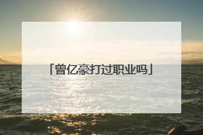 曾亿豪打过职业吗