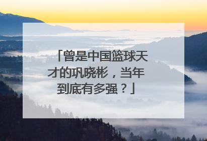 曾是中国篮球天才的巩晓彬，当年到底有多强？