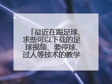 最近在踢足球、求些可以下载的足球视频、要停球、过人等技术的教学类的视频、谢谢