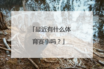 最近有什么体育赛事吗？