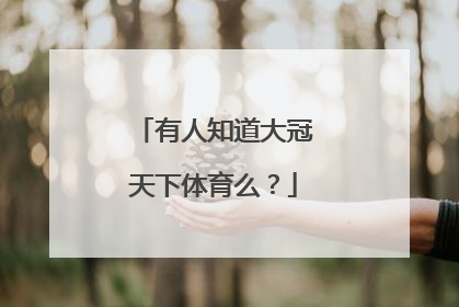 有人知道大冠天下体育么？