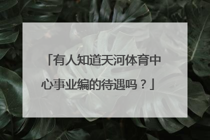 有人知道天河体育中心事业编的待遇吗？