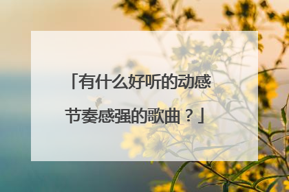 有什么好听的动感 节奏感强的歌曲？