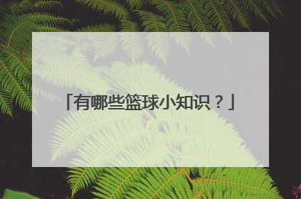 有哪些篮球小知识？