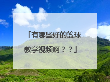 有哪些好的篮球教学视频啊？？