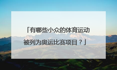 有哪些小众的体育运动被列为奥运比赛项目？