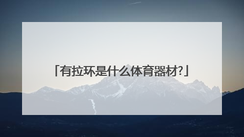 有拉环是什么体育器材?