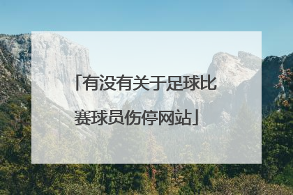 有没有关于足球比赛球员伤停网站