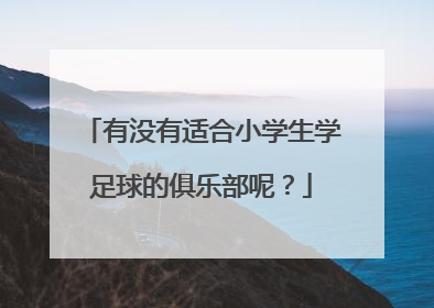 有没有适合小学生学足球的俱乐部呢？