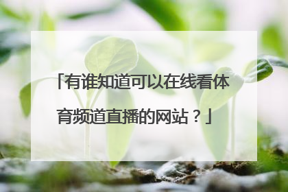 有谁知道可以在线看体育频道直播的网站？