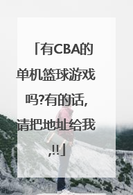 有CBA的单机篮球游戏吗?有的话,请把地址给我,!!