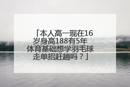 本人高一现在16岁身高188有5年体育基础想学羽毛球走单招赶趟吗？