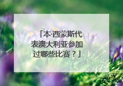 本·西蒙斯代表澳大利亚参加过哪些比赛？