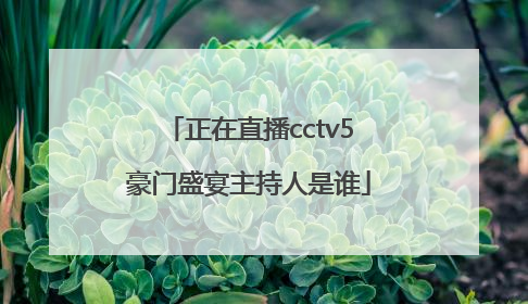 正在直播cctv5豪门盛宴主持人是谁