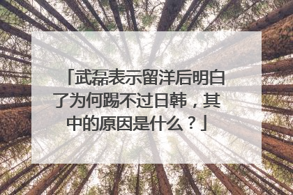 武磊表示留洋后明白了为何踢不过日韩，其中的原因是什么？