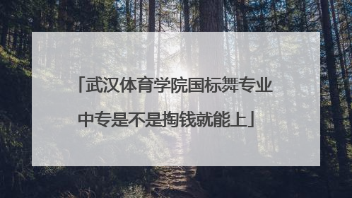 武汉体育学院国标舞专业中专是不是掏钱就能上