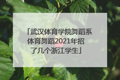 武汉体育学院舞蹈系体育舞蹈2021年招了几个浙江学生