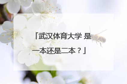 武汉体育大学 是一本还是二本？