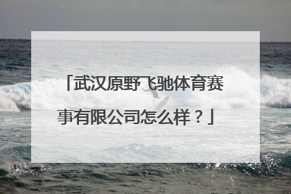 武汉原野飞驰体育赛事有限公司怎么样？