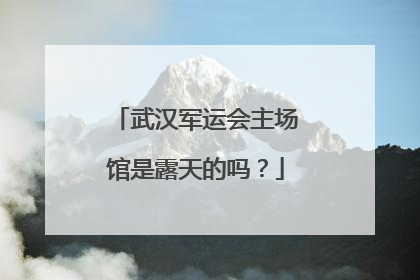 武汉军运会主场馆是露天的吗？