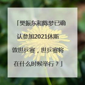 樊振东和陈梦已确认参加2021休斯敦世乒赛，世乒赛将在什么时候举行？