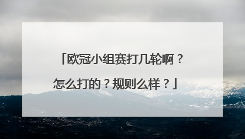 欧冠小组赛打几轮啊？怎么打的？规则么样？