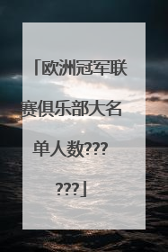 欧洲冠军联赛俱乐部大名单人数??????