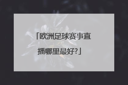 欧洲足球赛事直播哪里最好?