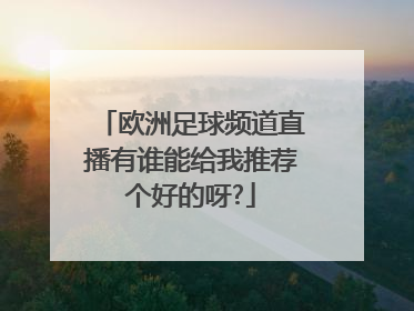 欧洲足球频道直播有谁能给我推荐个好的呀?