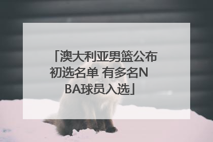 澳大利亚男篮公布初选名单 有多名NBA球员入选