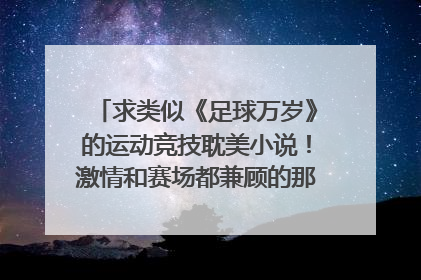 求类似《足球万岁》的运动竞技耽美小说！激情和赛场都兼顾的那种，不止足球，只要是那种风格的都可以！