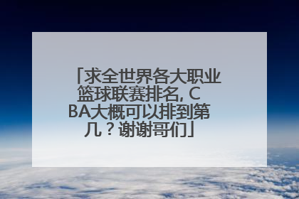 求全世界各大职业篮球联赛排名, CBA大概可以排到第几？谢谢哥们