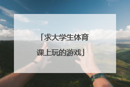 求大学生体育课上玩的游戏