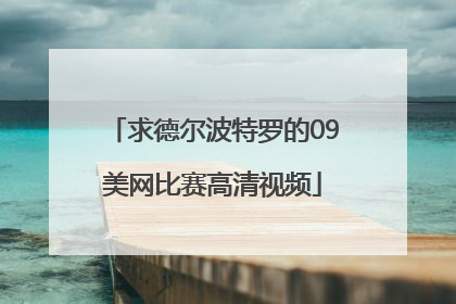 求德尔波特罗的09美网比赛高清视频