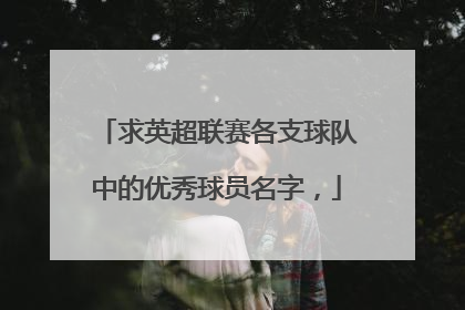 求英超联赛各支球队中的优秀球员名字，