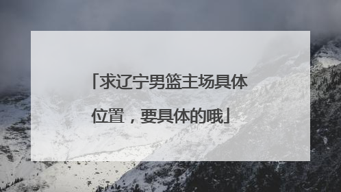 求辽宁男篮主场具体位置，要具体的哦