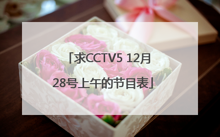 求CCTV5 12月28号上午的节目表