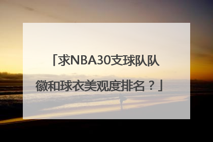 求NBA30支球队队徽和球衣美观度排名？