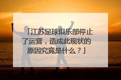 江苏足球俱乐部停止了运营，造成此现状的原因究竟是什么？