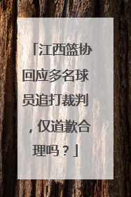 江西篮协回应多名球员追打裁判，仅道歉合理吗？