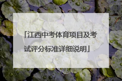 江西中考体育项目及考试评分标准详细说明