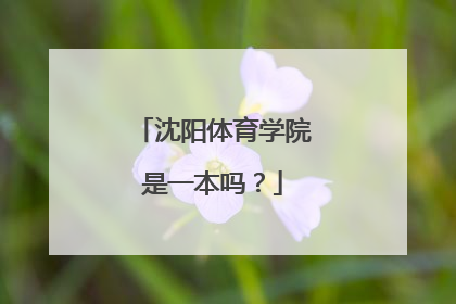 沈阳体育学院是一本吗？